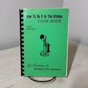 Portland TSPS Operators Cookbook RARE Vtg How To Do It In the Kitchen Spiral